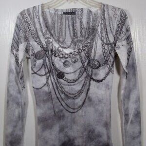 Color in motion necklaces image Long sleeve Top Sz: S/M